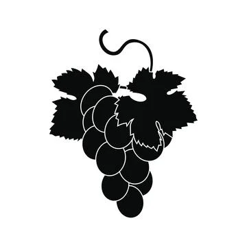 Grapes bunch icon, simple style Stock Illustration