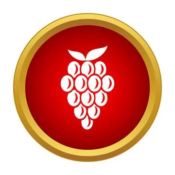 Grapes cluster icon symbolizing wine and harvest Stock Illustration