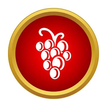 Grapes cluster icon symbolizing wine fruit agriculture Stock Illustration
