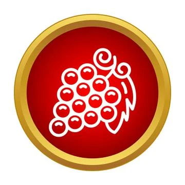 Grapes cluster icon symbolizing wine and agriculture Stock Illustration