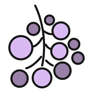 Grapes cluster showing fruit and winemaking concept Stock Illustration