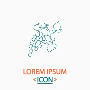 Grapes computer symbol Stock Illustration