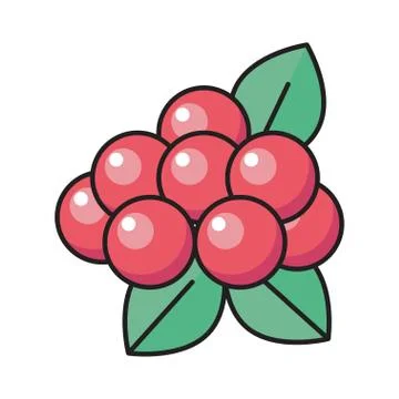 Grapes flat color icon 스톡 일러스트