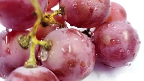 Grapes fruit, Macro Shot grapes fruit, grapes white background, Grapes close up Video stock 293911810