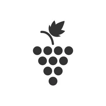 Grapes icon flat Stock Illustration