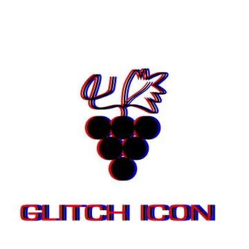 Grapes icon flat. Stock Illustration