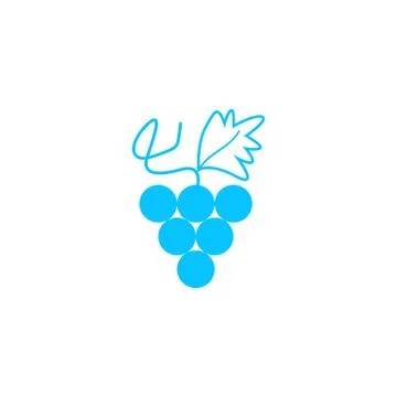 Grapes icon flat. Stock Illustration