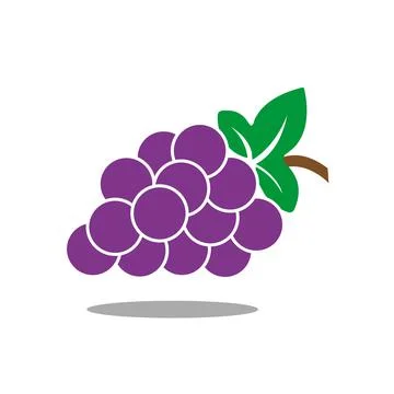 Grapes Icon Single Stock Illustration
