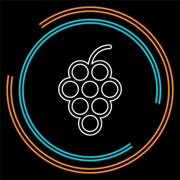 Grapes icon, vector fruit illustration, nature wine Stock Illustration