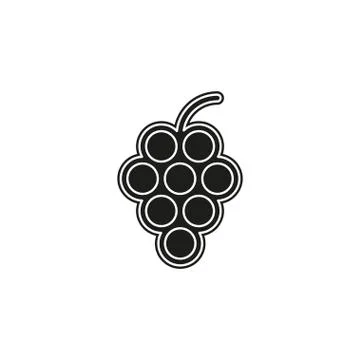 Grapes icon, vector fruit illustration, nature wine Stock Illustration