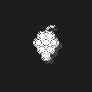 Grapes icon, vector fruit illustration, nature wine Stock Illustration