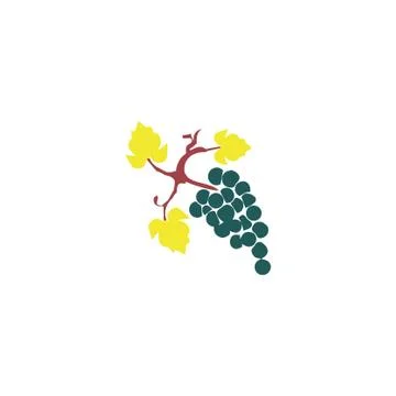 Grapes Icon Vector Stock Illustration