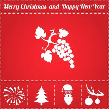 Grapes Icon Vector Stock Illustration