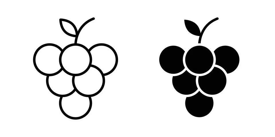 Grapes icon vector symbol graphics Ilustración de archivo
