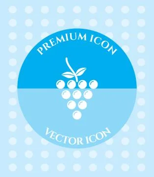Grapes Icon for Web, Applications, Software &amp; Graphic Designs. Stock Illustration