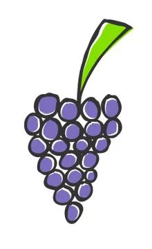 Grapes illustration Illustrazione stock