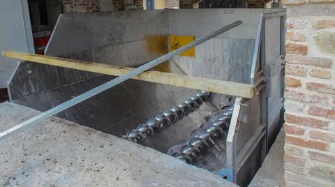 Grapes initial entry into the winery Stock Photos