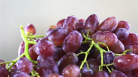 Grapes isolated rotating on gray background Stock Footage 62414214