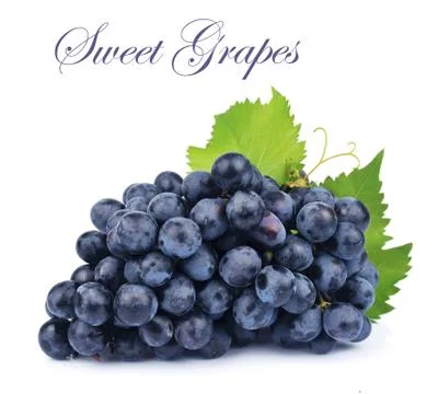 Grapes with leafs Stock Photos
