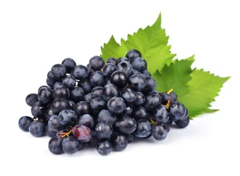 Grapes with leafs Stock Photos