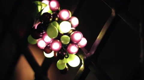 Grapes Light Decoration Video stock 66350933