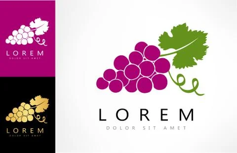 Grapes logo Stock Illustration