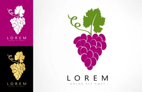 Grapes logo Stock Illustration