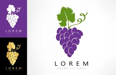 Grapes logo Stock Illustration