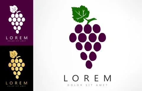 Grapes logo Stock-Illustration