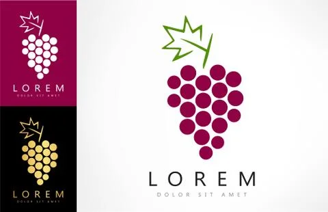 Grapes logo Stock Illustration