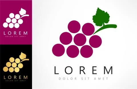 Grapes logo Stock Illustration