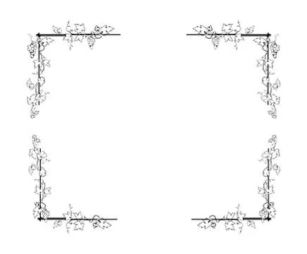 Grapes ornament (2) Stock Illustration