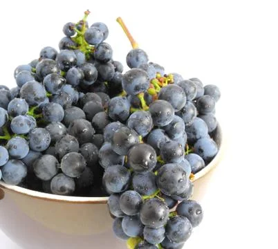 Grapes over white Stock Photos