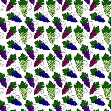 Grapes pattern Stock Illustration