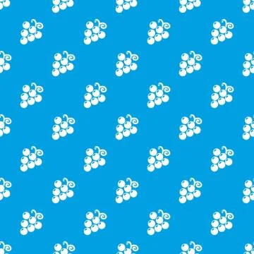 Grapes pattern seamless blue Stock Illustration