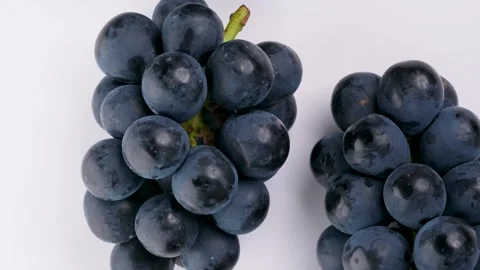 Grapes placed on white background Stock Footage 247621835
