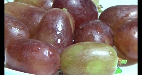 Grapes on a plate Stock Footage 293088151