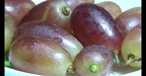 Grapes on a plate Stock Footage 293088313