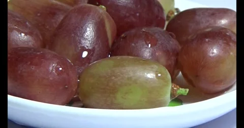 Grapes on a plate Stock Footage 293088935