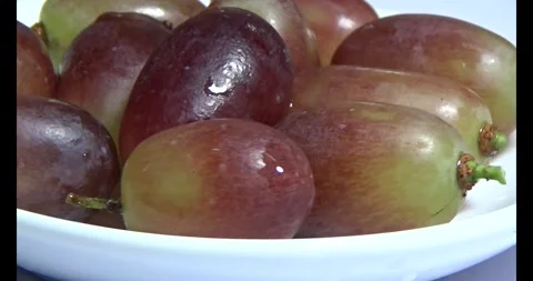 Grapes on a plate Stock Footage 293088957