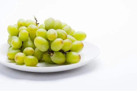 Grapes on a Plate Stock Photos