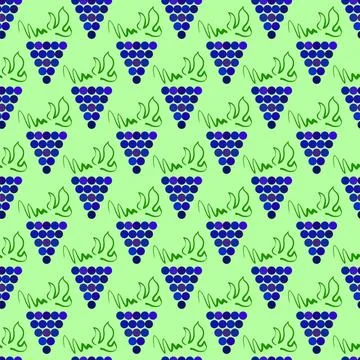 Grapes Seamless Pattern Grapes Seamless Pattern. Vine Background. Fruits a... Foto stock