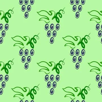 Grapes Seamless Pattern Grapes Seamless Pattern. Vine Background. Fruits a... 스톡 사진