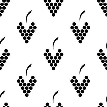 Grapes seamless pattern Stock Illustration