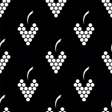 Grapes seamless pattern Stock Illustration