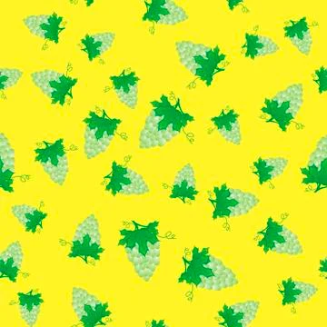 Grapes Seamless Pattern Stock Illustration