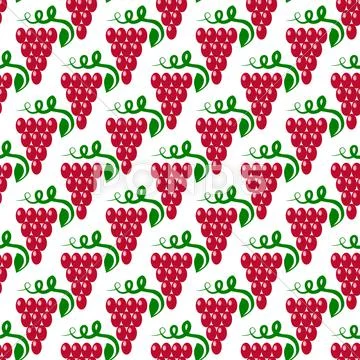 Grapes Seamless Pattern. Vine Background Stock Illustration