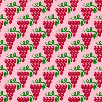 Grapes Seamless Pattern. Vine Background. Grapes Seamless Pattern. Vine Ba... Stock Photos