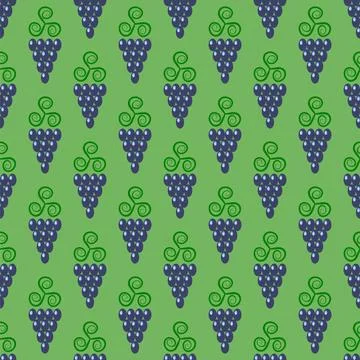 Grapes Seamless Pattern. Vine Background Grapes Seamless Pattern. Vine Bac... Foto stock
