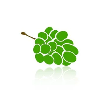 Grapes silhouette. Stock Illustration